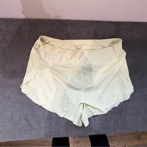 Athleta Pale Yellow Performance Shorts
